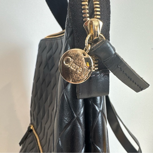 Clare V REMI Black Backpack. Diamond Shape Leather. Great Condition. Pre-Owned - Picture 3 of 10